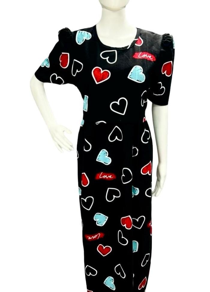 Zipless PuffSleeve Maxi Nighty