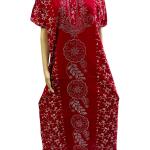 Stone Work Embroidery Nighty