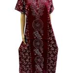 Stone Work Embroidery Nighty