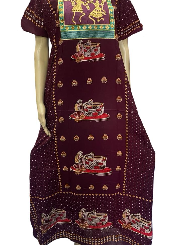 Gujuri Embroidery Nighty